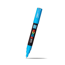 UNI Dekormarker 0,7-1mm, Uni Posca PC-1M világoskék filctoll, marker