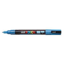UNI Dekormarker, 0,9-1,3 mm, uni &quot;posca pc-3ml&quot;, fényes kék 2upc3mlk filctoll, marker