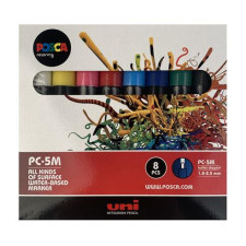 UNI Posca PC-5M 1,8-2,5mm Dekormarker készlet - Pasztell vegyes színek (8 db / csomag) filctoll, marker