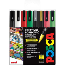 UNI Stationery UNI Posca 3M, 8 db, karácsonyi színek filctoll, marker