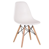 Unic Spot Lunaria szék fehér műanyag ülőfelület, fa lábakkal