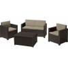 Unic Spot MONACO 4 személyes műrattan kerti szett barna