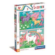 Unikornis Believe 2x20 db-os puzzle Clementoni puzzle, kirakós