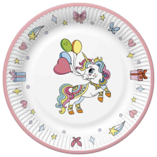 UNIKORNIS Colourful papírtányér 8 db-os 22,7 cm party kellék