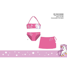  Unikornis fürdőruha szett kislányoknak - bikini+szoknya - rózsaszín - 104
