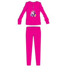 Unikornis téli pamut gyerek pizsama - interlock pizsama - pink - 128 gyerek hálóing, pizsama