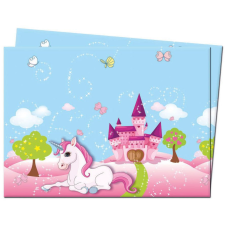 UNIKORNIS Unikornis Castle műanyag asztalterítő 120x180 cm party kellék
