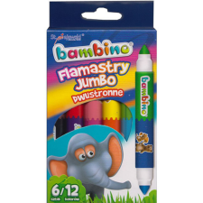 UNIPAP Bambino: Jumbo színes kétvégű filctoll készlet 12 szín 6db filctoll, marker