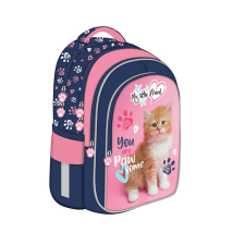 UNIPAP My Little Friend Ginger Kitty cicás lekerekített iskolatáska, hátizsák 40x28x18cm iskolatáska