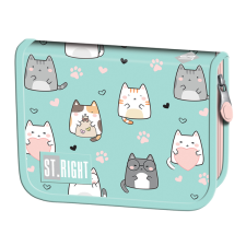 UNIPAP St.Right Charming Cats cicás kihajtható tolltartó PC03 20,5x14x3,5cm tolltartó