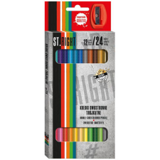 UNIPAP St.Right Kétvégű színes ceruza 12db-os szett hegyezővel színes ceruza