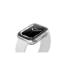 Uniq Glase Dual Pack Apple Watch S8/S7 45mm szilikon tok, átlátszó/fekete okosóra kellék