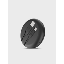 Uniq Halo USB-A apa - USB-C apa Adat- és töltőkábel 1.2m - Fekete kábel és adapter