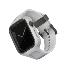 Uniq Monos Apple Watch S1/2/3/4/5/6/7/SE Szilikon szíj 42/44/45 mm + tok - Szürke okosóra kellék