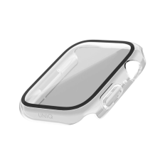 Uniq Nautic Apple Watch 45mm műanyag tok üvegfóliával, átlátszó okosóra kellék