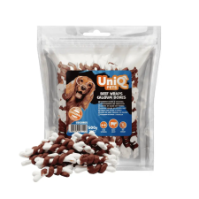  UNIQ PETS DOG SNACKS CHEWY – Marhahúsba tekert kalciumos rágócsontok 500g jutalomfalat kutyáknak
