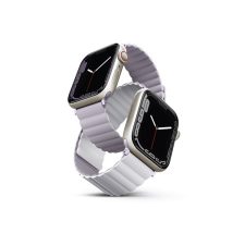 Uniq Revix mágneses szilikon szíj Apple Watch 38/40/41mm, lila/fehér okosóra kellék