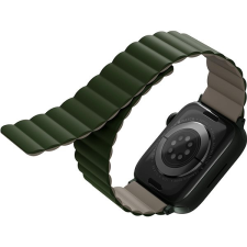 Uniq Revix Reversible Magnetic Apple Watch 42/44/45/Ultra 49mm - zöld/bézs okosóra kellék