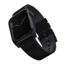 Uniq Straden vízálló bőr Apple Watch szíj, 49/45/44/42MM, fekete okosóra kellék
