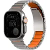 Uniq Strova Flex Apple Watch 49/ 46/ 45/ 44 mm - Titanium Silver/ Volt orange