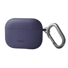 Uniq tok Nexo AirPods Pro 2 gen + fülkampók szilikon lila/fig lila fülhallgató, fejhallgató tok
