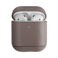 Uniq Tok Terra AirPods 1/2 gen. Valódi bőr bézs tok fülhallgató, fejhallgató tok