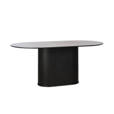Unique Furniture NOLA Étkezőasztal 180x95 cm fekete fa 48304640 bútor