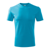  Unisex környakas póló, türkiz, 200 g/m2 (11044)