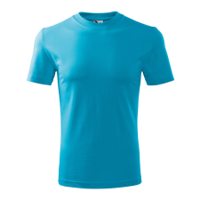 Unisex környakas póló, türkiz, 200 g/m2 (11044) munkaruha