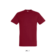  Uniszex REGENT kereknyakú rövid ujjú pamut póló, SOLS SO11380, Tango Red-2XL
