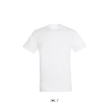  Uniszex REGENT kereknyakú rövid ujjú pamut póló, SOLS SO11380, White-2XL férfi póló