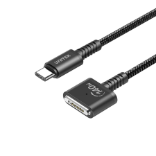 Unitek C14121BK-1M USB-C apa - MagSafe 3 apa Töltőkábel - Fekete (1m) kábel és adapter