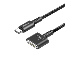 Unitek C14121BK-1M USB-C apa - MagSafe 3 apa Töltőkábel - Fekete (1m) (C14121BK-1M) kábel és adapter