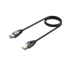 Unitek C18149AGY03 S/FTP Cat8 RJ45 Patch kábel 2m - Fekete (C18149AGY03-2M) kábel és adapter