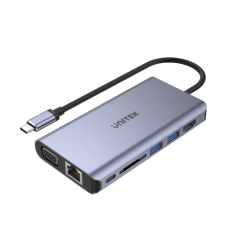 Unitek D1019B 8 in 1 USB Type-C 3.1 Univerzális dokkoló (D1019B) laptop kellék