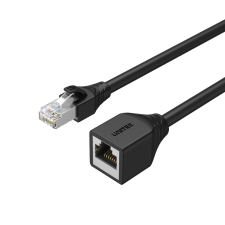Unitek STP CAT6 Hosszabbító kábel 0.5m Fekete kábel és adapter