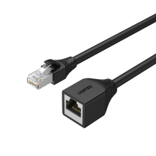 Unitek STP CAT6 Hosszabbító kábel 1m Fekete (C1896BK-1M) kábel és adapter