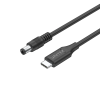 Unitek USB-C apa - DC5,5 apa tápkábel Acer 65W laptophoz 1,5m - Fekete (C14119BK-1.8M)