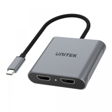 Unitek V1404B USB Type-C apa - 2x HDMI anya Adapter kábel és adapter