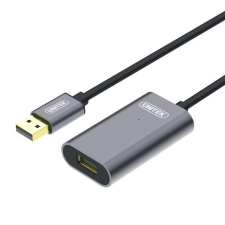 Unitek Y-272 USB 2.0 Aktív hosszabbító kábel 10m Szürke/Fekete kábel és adapter