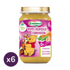 Univer vegyes zöldfőzelék csirkehússal, 6 hó+ (6x163 g) bébiétel