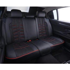  Univerzális autósüléshuzat-garnitúra, fekete eko-bőr fekete szövettel, elöl-hátul gyerekülés huzat, betét