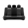  Univerzális autósüléshuzat-szett SIDNEY sorozat, fekete szövet és fekete eko bőr, elöl-hátul, légzsák kompatibilis
