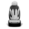  Univerzális autósüléshuzat-szett SIDNEY sorozat, szürke szövet és fekete ecobőr, elöl-hátul, légzsák kompatibilis