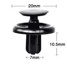  univerzális feszítőhüvelyes kárpit, burkolat rögzítő műanyag klipsz, bolha, kapocs CYT1235 (7mm) kisháztartási gépek kiegészítői