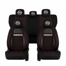  Univerzális Üléshuzat készlet Racing Fekete Nissan Felirattal ülésbetét, üléshuzat