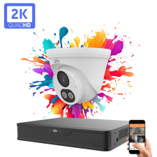 UNIVIEW 1 dome kamerás IP kamera rendszer 4MP színes éjszakai látással megfigyelő kamera
