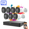 UNIVIEW 7 kamerás IP kamera rendszer 4MP színes éjszakai látással (Uniview-IPC2124LB-AF28K-DL-7)