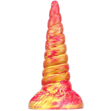  Unix egyszarvú dildó 17 x 5.3cm Piros-arany műpénisz, dildó