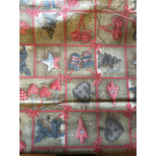  Ünnepi mintás barna terítő 40x180 karácsonyi textilia